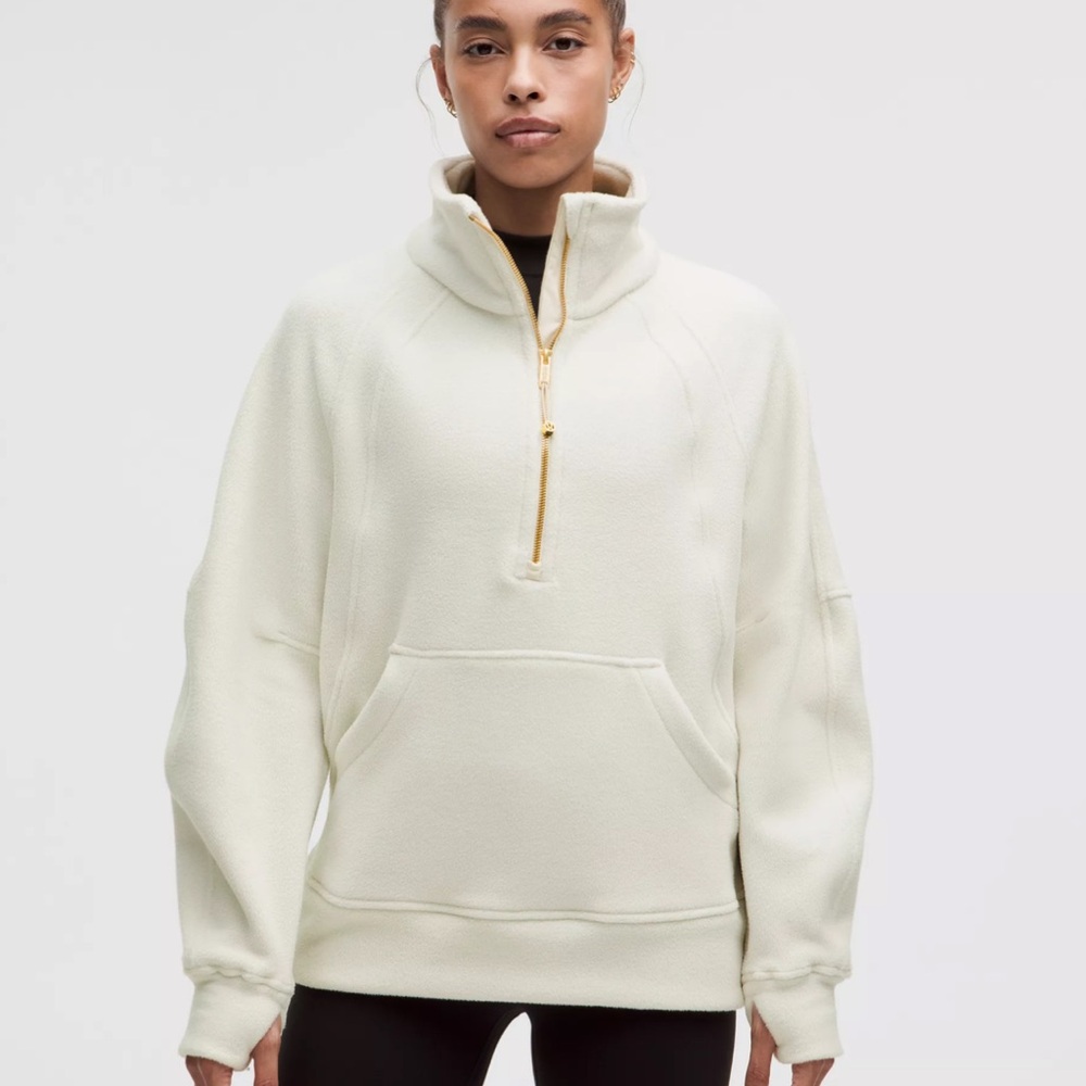 Lululemon Scuba Tumbled Fleece Funnel-Neck Half Zip size M/L
